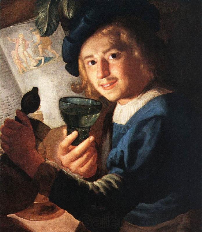 HONTHORST, Gerrit van Young Drinker  sr